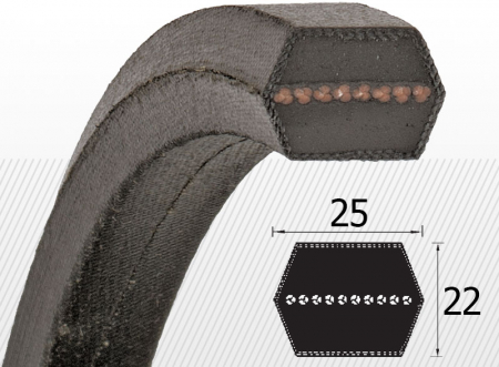 COMPONENTE INDUSTRIALE - Curea 25x22x2879 Lw Optibelt AgroPower