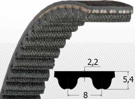 COMPONENTE INDUSTRIALE - Curea HTD 8M 384 (z=48) Bando