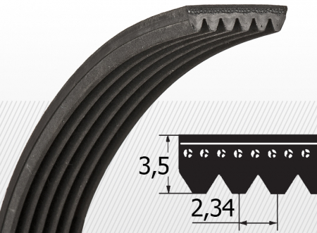 COMPONENTE INDUSTRIALE - Curea PJ 256 Hutchinson CONVEYX