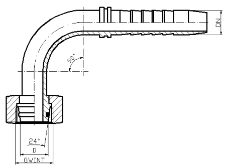 Racord DKOS90 DN10, M20x1.5 - 12S [1]