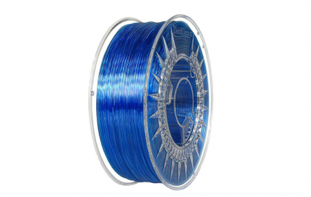 Filamente 3D - Filament Devil Design PETG Albastru Intens Transparent (Super Blue Transparent), 1kg
