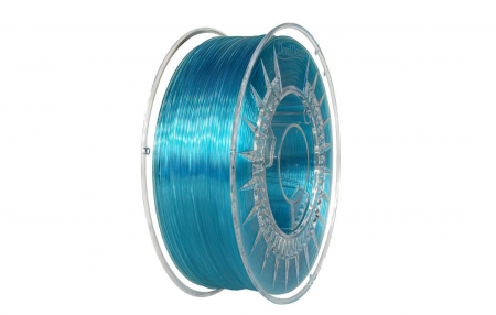 Filamente 3D - Filament Devil Design PETG Albastru Transparent (Blue Transparent), 1kg