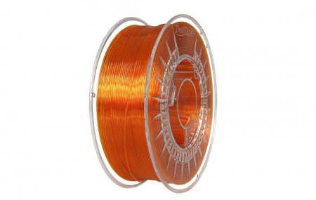 PETG - Filament Devil Design PETG Portocaliu Deschis Transparent (Bright Orange Transparent), 1kg