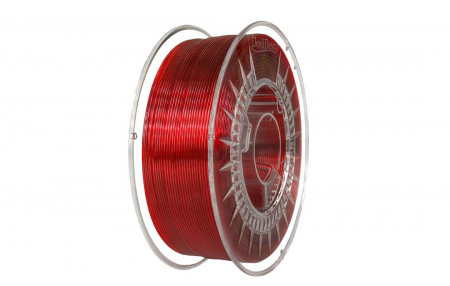 Filamente 3D - Filament Devil Design PETG Rosu Rubin Transparent (Ruby Red Transparent), 1kg