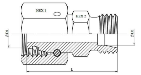 Fiting drept cu filet ext int metric metric (variante multiple) [1]