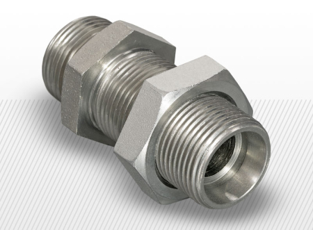 COMPONENTE INDUSTRIALE - Fiting drept cu montaj panou filet exterior metric metric (variante multiple)
