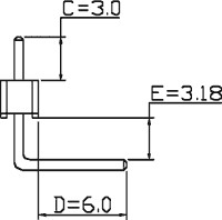 Cabluri mufate si conectori - Header Pini Tata (40PX1), 2.54 mm, 90 grade, lung