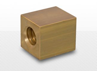 COMPONENTE INDUSTRIALE - Piulite cu filet trapezoidal patrate din alama (variante multiple)