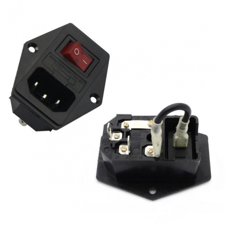 Electronice - Priza retea cu intrerupator hexagonala