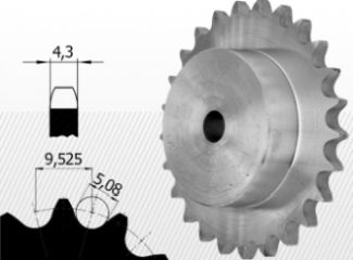 COMPONENTE INDUSTRIALE - Roata de lant 06A-2 Z=12 ASA35