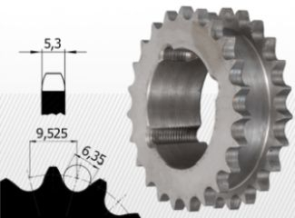 roti de lant duplex simplex cu bucsa conica - Roata de lant duplex simplex cu bucsa conica 06B (variante multiple)