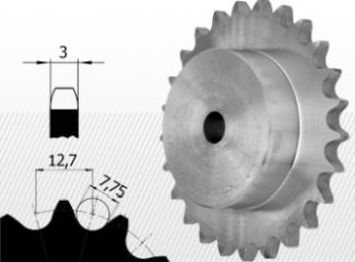 roata lant cu butuc 081 - Roata lant cu butuc 08B (variante multiple)
