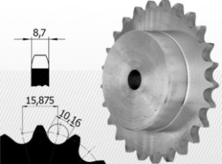 COMPONENTE INDUSTRIALE - Roata de lant 10A-1 Z=17 ASA50