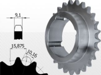 roata lant cu bucsa 10b - Roata de lant 10B-1 Z=15 BC1210