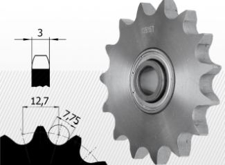 COMPONENTE INDUSTRIALE - Roata de tensionare cu rulment 081 Z=18 S