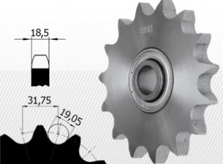 COMPONENTE INDUSTRIALE - Roata de tensionare cu rulment 20B-1 Z=13 S D=20mm