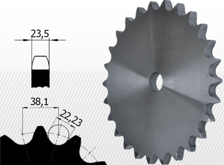 COMPONENTE INDUSTRIALE - Roata disc pentru lant 24A-1 Z=25 ASA120