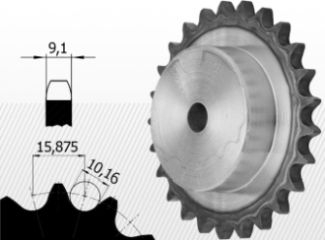 COMPONENTE INDUSTRIALE - Roata lant cu dantura calita 10b (variante multiple)