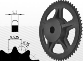 COMPONENTE INDUSTRIALE - Roata lant fonta 06b (variante multiple)