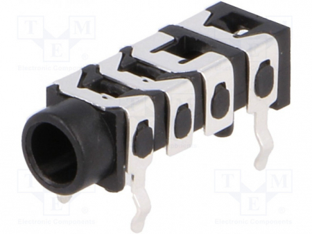 Electronice - Soclu DC Jack, 3.5mm, mama, 4 piste, THT