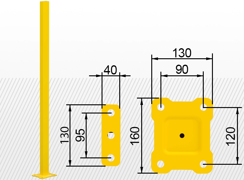 COMPONENTE INDUSTRIALE - Stalpi robustguard (variante multiple)