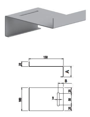 profiluri din aluminiu - Suport de oprire (variante multiple)