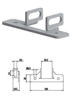 COMPONENTE INDUSTRIALE - Suport metalic fixabil| d=70 M10X100
