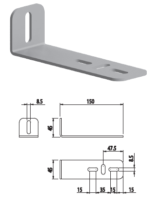 profiluri din aluminiu - Suport pentru acoperis tabla ondulata 084.106.112