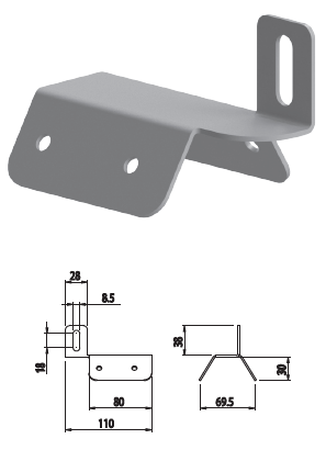accesorii pentru panouri solare - Suport prindere laterala tabla cutata (variante multiple)