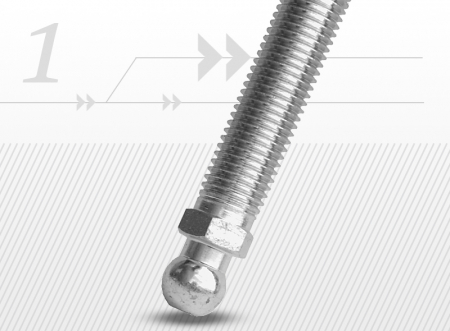 COMPONENTE INDUSTRIALE - Surub pentru suport M08x45 R12.5