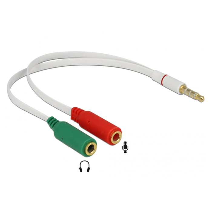 Adaptor Jack 3.5mm TRRS la 2 x jack mama [2]