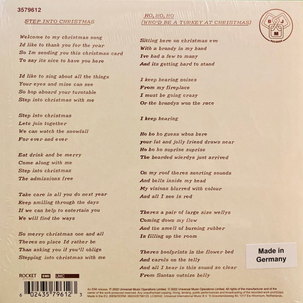 Elton John - Step Into Christmas / Ho, Ho, Ho, (Who'd Be A Turkey At Christmas) (Green) [2]