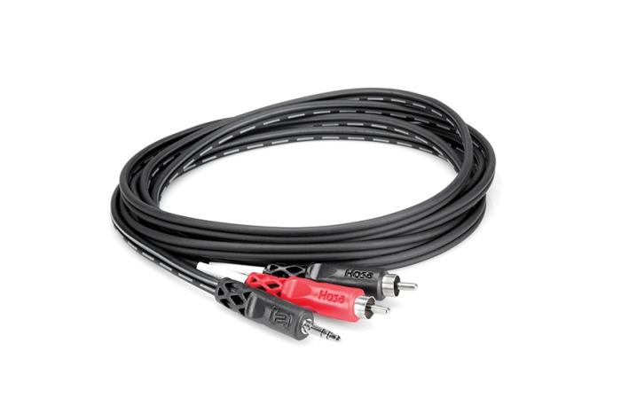 Hosa CMR 210 - Cablu Stereo Breakout, Jack 3.5mm Tata Stereo la 2 x RCA Tata - 3m [2]