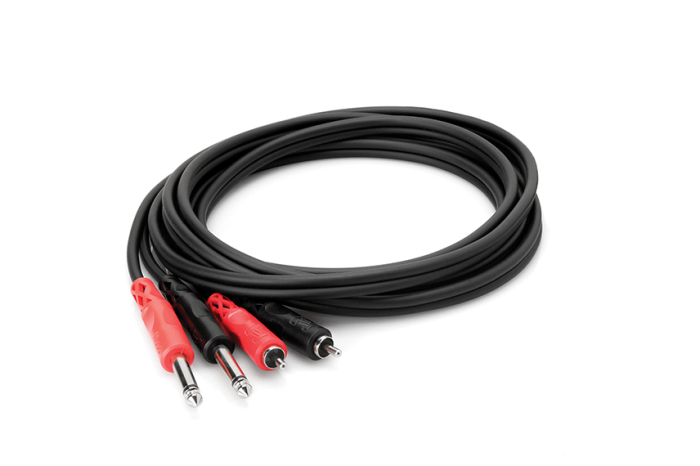 Hosa CPR 203 - Set 2 Cabluri Jack 6.35mm Tata Mono la RCA Tata - 3m [2]