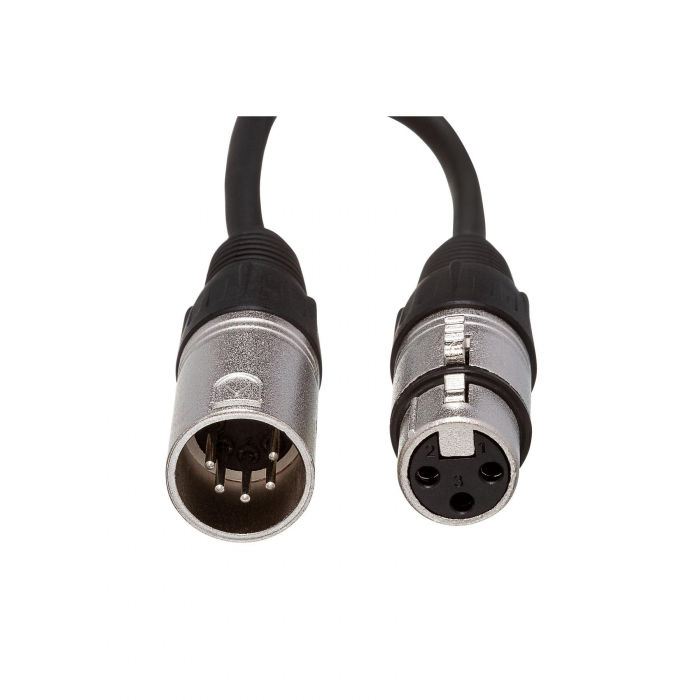 Hosa DMX 106 - Adaptor DMX512 XLR5 Tata la XLR3 Mama - 0.15m, Negru [2]