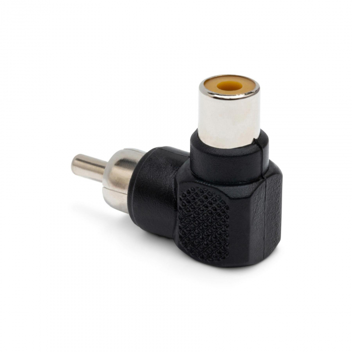 Hosa GRA-259 - Adaptor RCA Mama la RCA Tata 90 grade, Negru [3]