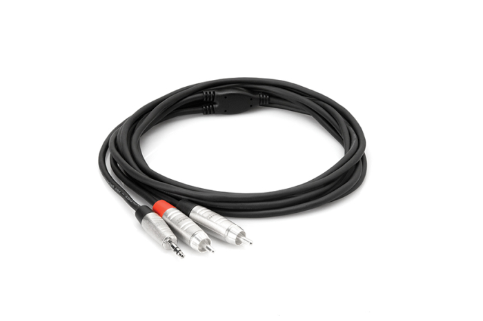 Hosa HMR 010Y - Cablu Jack 3.5mm Tata Stereo la 2 x RCA Tata - 3m [2]