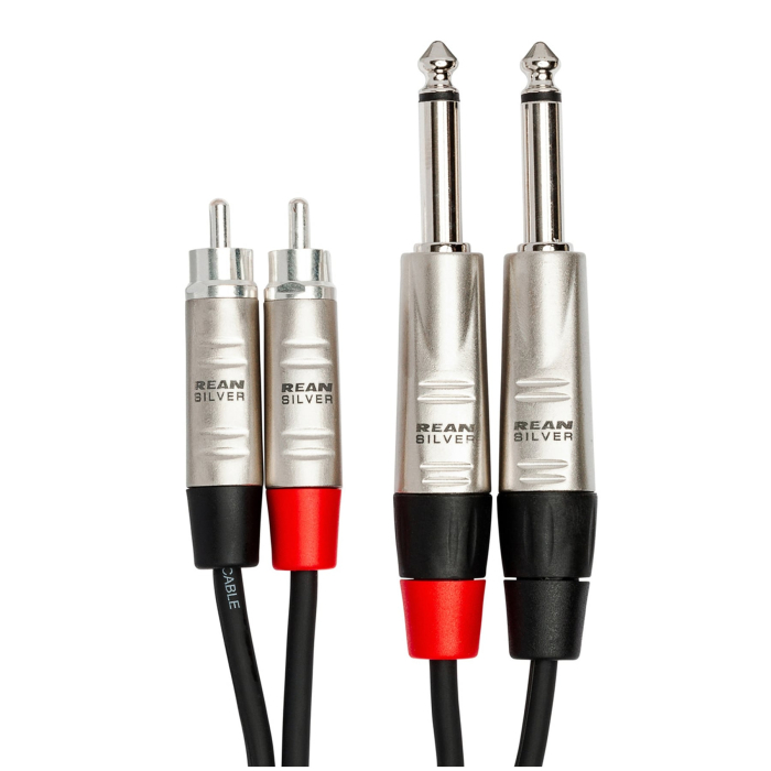 Hosa HPR 015x2 - Set 2 Cabluri Jack 6.35mm Tata Mono la RCA Tata - 4.5m [4]