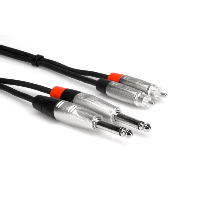 Hosa HPR 015x2 - Set 2 Cabluri Jack 6.35mm Tata Mono la RCA Tata - 4.5m [6]