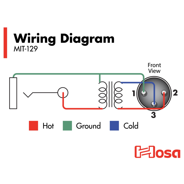 Hosa MIT 129 - Transformator de Impedanta, Instrument la Microfon [2]