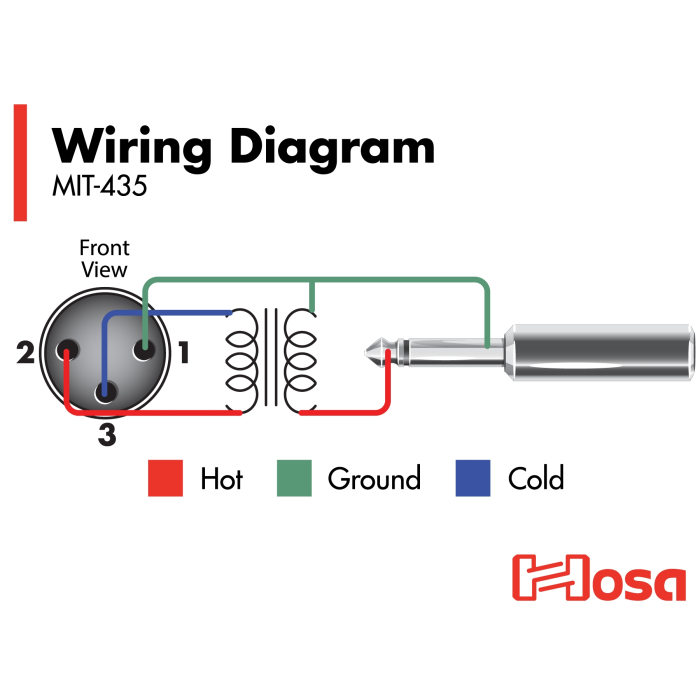 Hosa MIT 435 - Transformator de Impedanta, Microfon la Instrument [2]