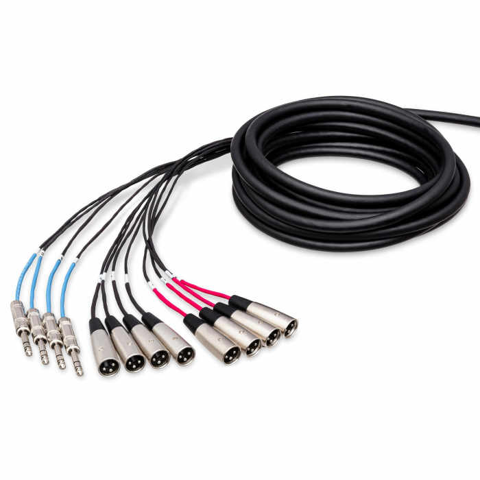 Hosa SH-8X4-25 - Stage Snake 8 x XLR, 4 x Jack 6.35mm - 7.6m [2]