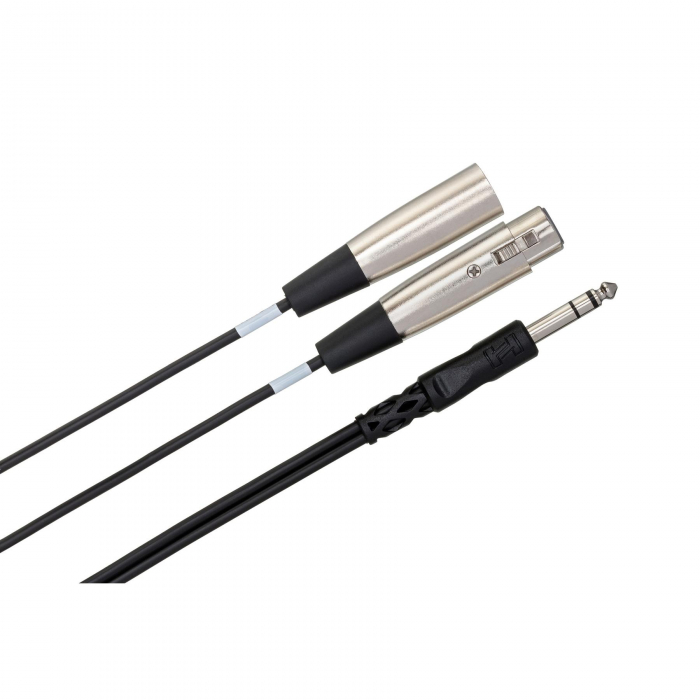 Hosa SRC-204 - Cablu Insert Jack 6.35mm la 1 x XLR Mama si 1 x XLR Tata - 4m, Negru [2]