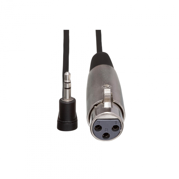 Hosa XVS-101F - Cablu microfon Camcorder, XLR Mama la Jack 3.5mm Tata Stereo 90 grade - 0.3m [3]