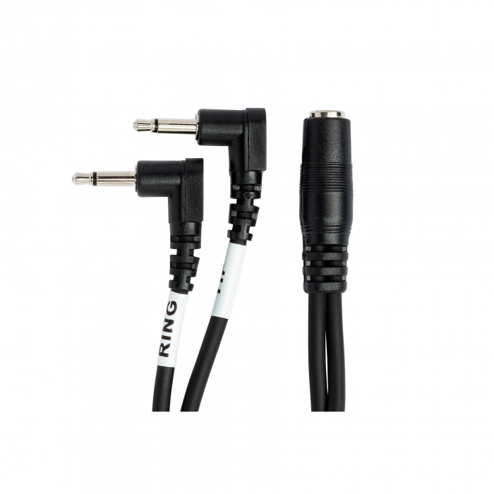 Hosa YMM-492 - Air Travel Headphone Adapter, Jack 3.5mm Mama Stereo la 2 x Jack 3.5mm Tata Mono 90 grade [4]