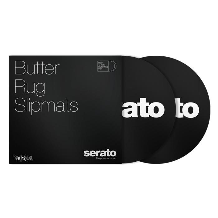 Serato Butter Rugs Slipmats Black (Pair) [2]