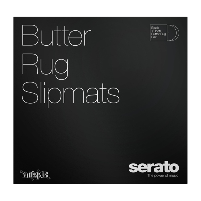 Serato Butter Rugs Slipmats Black (Pair) [3]