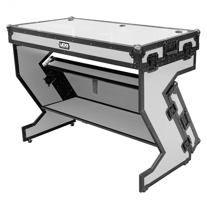 UDG Ultimate Flight Case Portable Z-Style DJ Table Silver Plus (Wheels) [2]