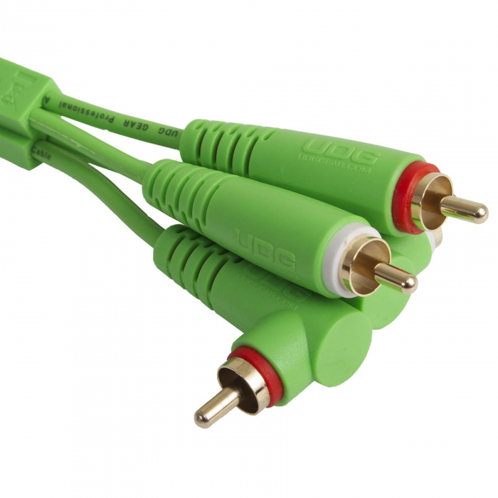 UDG Ultimate Set RCA Straight - RCA Angled 3m - Green [2]