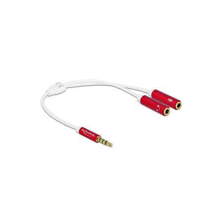 Adaptoare - Adaptor jack 3.5mm TRRS la 2 x jack mama 3.5mm 25cm